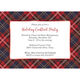 Red Blue Plaid Foil Invitations Image 5 of 5